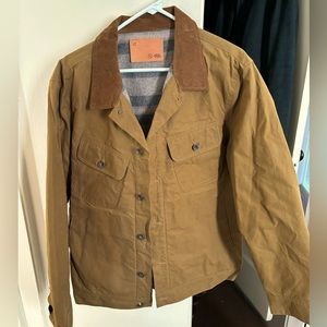 Taylor Stitch - The Lined Long Haul Jacket in Harvest Tan Dry Wax - L/42